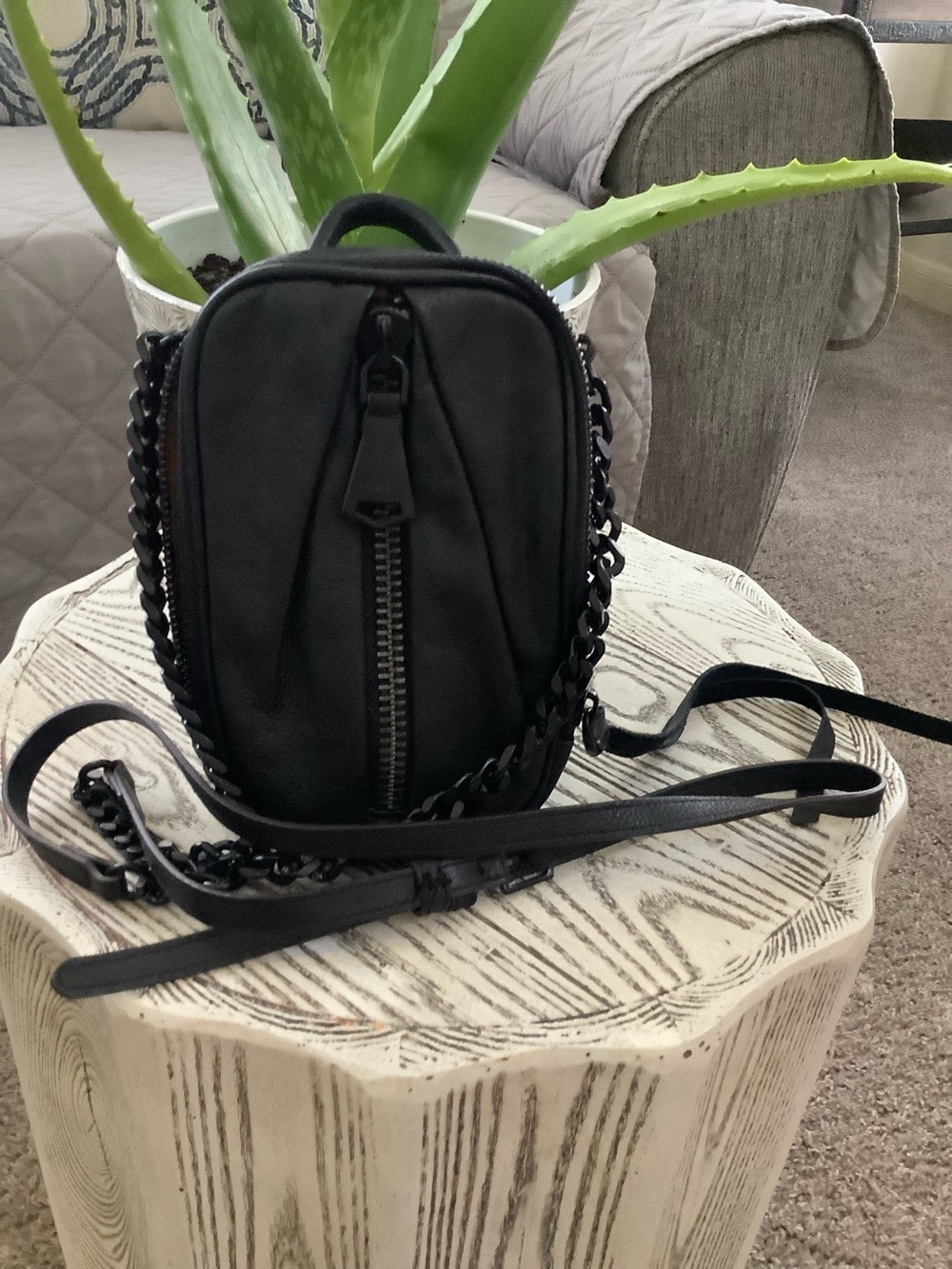 Aimee Kestenberg Tamitha Black Leather RFID Crossbody Bag - Picture 2 of 5